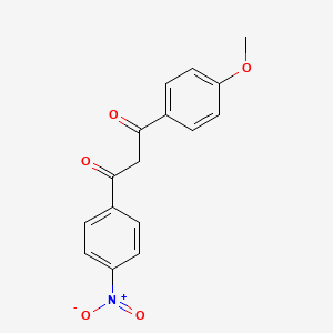 molecular formula C16H13NO5 B3370408 1-(4-Methoxyphenyl)-3-(4-nitrophenyl)propane-1,3-dione CAS No. 38502-65-7