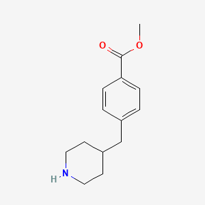 molecular formula C14H19NO2 B3370555 4-Piperidin-4-ylmethyl-benzoic acid methyl ester CAS No. 439811-14-0