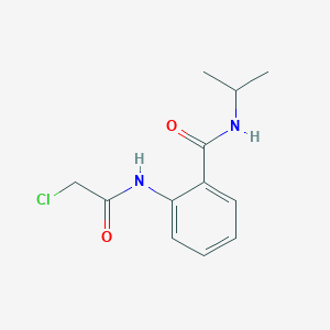 molecular formula C12H15ClN2O2 B3370608 2-(2-chloroacetamido)-N-(propan-2-yl)benzamide CAS No. 461649-73-0