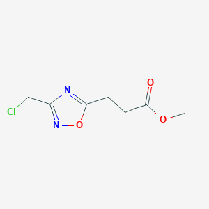 molecular formula C7H9ClN2O3 B3370648 Methyl 3-[3-(chloromethyl)-1,2,4-oxadiazol-5-yl]propanoate CAS No. 500025-81-0