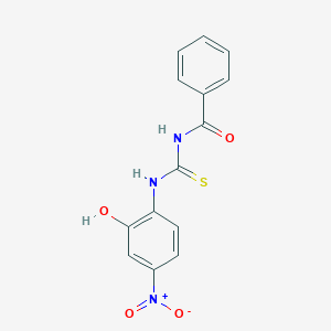 molecular formula C14H11N3O4S B3370762 1-BENZOYL-3-(2-HYDROXY-4-NITROPHENYL)THIOUREA CAS No. 5197-09-1