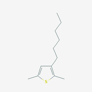 molecular formula C12H20S B033708 3-Hexyl-2,5-dimethylthiophene CAS No. 104934-50-1