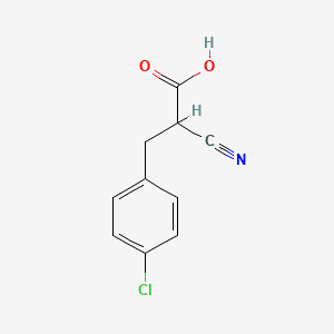 molecular formula C10H8ClNO2 B3370864 3-(4-Chlorophenyl)-2-cyanopropionic Acid CAS No. 55502-59-5