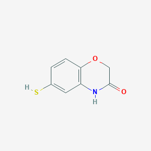 molecular formula C8H7NO2S B3370887 6-mercapto-2H-1,4-benzoxazin-3(4H)-one CAS No. 56077-77-1