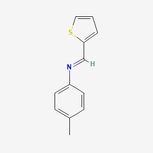 molecular formula C12H11NS B3370971 N-(4-Methylphenyl)-1-thiophen-2-YL-methanimine CAS No. 5918-69-4