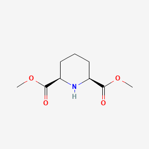 molecular formula C9H15NO4 B3370977 cis-Piperidine-2,6-dicarboxylic acid dimethyl ester CAS No. 59234-46-7