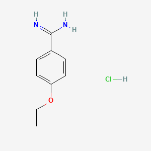 molecular formula C9H13ClN2O B3370992 4-Ethoxybenzene-1-carboximidamide hydrochloride CAS No. 59855-69-5