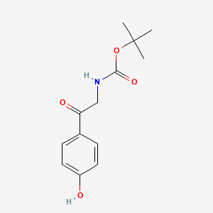 molecular formula C13H17NO4 B3371031 tert-Butyl (2-(4-hydroxyphenyl)-2-oxoethyl)carbamate CAS No. 607358-50-9