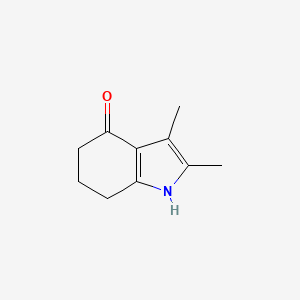 molecular formula C10H13NO B3371037 Indol-4(5H)-one, 6,7-dihydro-2,3-dimethyl- CAS No. 6116-75-2