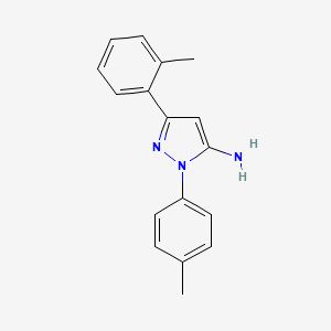 molecular formula C17H17N3 B3371067 3-(2-methylphenyl)-1-(4-methylphenyl)-1H-pyrazol-5-amine CAS No. 618092-90-3