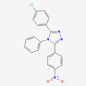 4H-1,2,4-Triazole, 3-(4-chlorophenyl)-5-(4-nitrophenyl)-4-phenyl-
