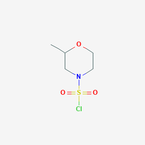 molecular formula C5H10ClNO3S B3371110 2-Methylmorpholine-4-sulfonyl chloride CAS No. 627887-48-3