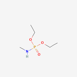 molecular formula C5H14NO3P B3371120 Phosphoramidic acid, methyl-, diethyl ester CAS No. 6326-73-4
