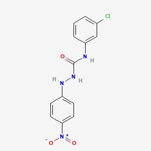 molecular formula C13H11ClN4O3 B3371173 N-(3-chlorophenyl)-2-(4-nitrophenyl)hydrazinecarboxamide CAS No. 63712-37-8
