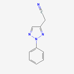 molecular formula C10H8N4 B3371223 2-(2-phenyl-2H-1,2,3-triazol-4-yl)acetonitrile CAS No. 64404-12-2