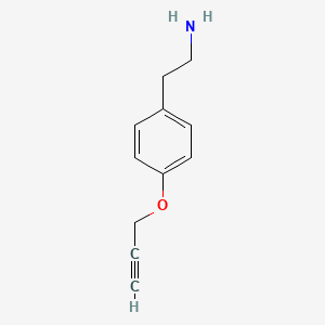 molecular formula C11H13NO B3371280 2-[4-(Prop-2-yn-1-yloxy)phenyl]ethan-1-amine CAS No. 663597-27-1