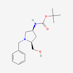 tert-butyl N-[(3S,5S)-1-benzyl-5-(hydroxymethyl)pyrrolidin-3-yl]carbamate