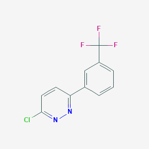 molecular formula C11H6ClF3N2 B3371293 3-Chloro-6-[3-(trifluoromethyl)phenyl]pyridazine CAS No. 66548-63-8
