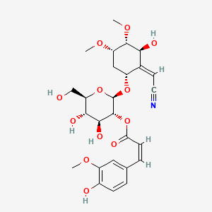 [(2R,3R,4S,5S,6R)-2-[(1R,2Z,3S,4R,5S)-2-(cyanomethylidene)-3-hydroxy-4,5-dimethoxycyclohexyl]oxy-4,5-dihydroxy-6-(hydroxymethyl)oxan-3-yl] (Z)-3-(4-hydroxy-3-methoxyphenyl)prop-2-enoate