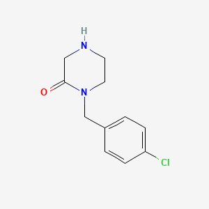 molecular formula C11H13ClN2O B3371449 1-[(4-Chlorophenyl)methyl]piperazin-2-one CAS No. 701208-33-5