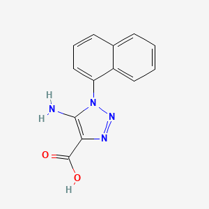 molecular formula C13H10N4O2 B3371455 5-amino-1-(naphthalen-1-yl)-1H-1,2,3-triazole-4-carboxylic acid CAS No. 70292-21-6