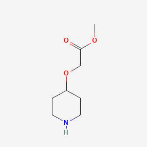 molecular formula C8H15NO3 B3371529 (Piperidin-4-yloxy)-acetic acid methyl ester CAS No. 721391-32-8
