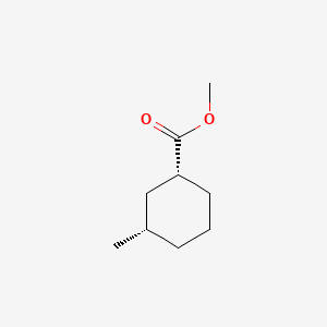 molecular formula C9H16O2 B3371655 Cyclohexanecarboxylic acid, 3-methyl-, methyl ester, (1R,3S)-rel- CAS No. 7605-52-9