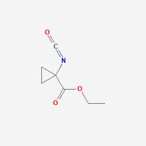 molecular formula C7H9NO3 B3371669 Ethyl 1-isocyanatocyclopropane-1-carboxylate CAS No. 76126-49-3
