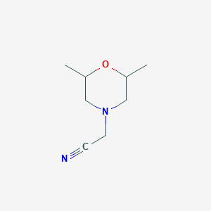 molecular formula C8H14N2O B3371767 2-(2,6-Dimethylmorpholin-4-yl)acetonitrile CAS No. 790626-46-9