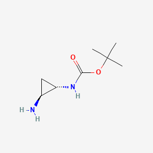 molecular formula C8H16N2O2 B3371890 tert-Butyl ((1S,2S)-2-aminocyclopropyl)carbamate CAS No. 847268-25-1