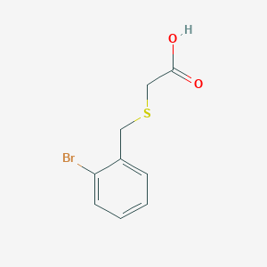 molecular formula C9H9BrO2S B3372195 Acetic acid, [[(2-bromophenyl)methyl]thio]- CAS No. 87852-48-0