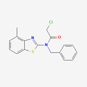 molecular formula C17H15ClN2OS B3372210 N-benzyl-2-chloro-N-(4-methyl-1,3-benzothiazol-2-yl)acetamide CAS No. 879319-46-7