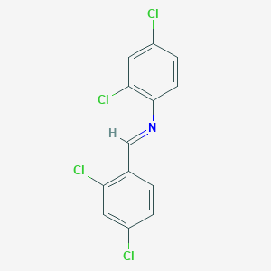 molecular formula C13H7Cl4N B3372230 Benzenamine, 2,4-dichloro-N-[(2,4-dichlorophenyl)methylene]- CAS No. 88450-65-1