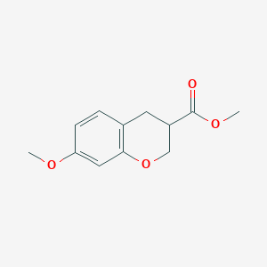 molecular formula C12H14O4 B3372242 7-Methoxy-chroman-3-carboxylic acid methyl ester CAS No. 885271-74-9