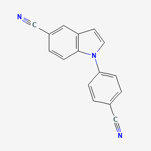 molecular formula C16H9N3 B3372256 1-(4-Cyanophenyl)-1H-indole-5-carbonitrile CAS No. 885273-02-9