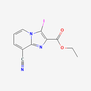 B3372270 Ethyl 8-cyano-3-iodoimidazo[1,2-A]pyridine-2-carboxylate CAS No. 885275-52-5