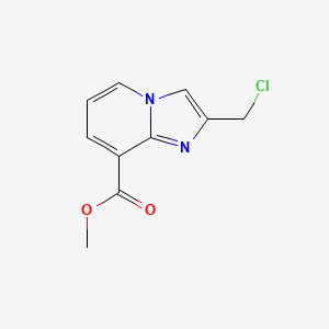 molecular formula C10H9ClN2O2 B3372278 Methyl 2-(chloromethyl)imidazo[1,2-a]pyridine-8-carboxylate CAS No. 885276-65-3