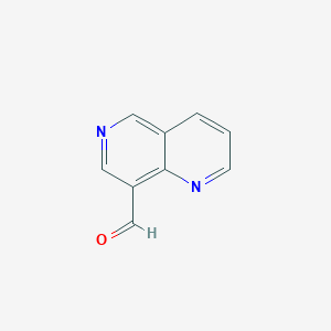 molecular formula C9H6N2O B3372299 1,6-Naphthyridine-8-carbaldehyde CAS No. 885278-16-0