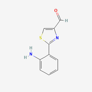 B3372308 2-(2-Amino-phenyl)-thiazole-4-carbaldehyde CAS No. 885279-31-2
