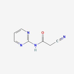 molecular formula C7H6N4O B3372397 2-cyano-N-(pyrimidin-2-yl)acetamide CAS No. 90158-72-8