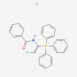 molecular formula C27H22Cl2NOP B3372417 Phosphonium, [1-(benzoylamino)-2-chloroethenyl]triphenyl-, chloride CAS No. 90283-60-6