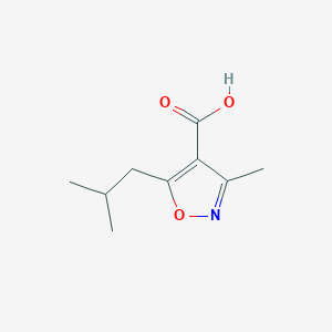 molecular formula C9H13NO3 B3372438 5-Isobutyl-3-methyl-isoxazole-4-carboxylic acid CAS No. 90643-65-5