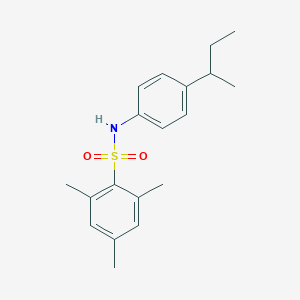 molecular formula C19H25NO2S B337245 N-[4-(BUTAN-2-YL)PHENYL]-2,4,6-TRIMETHYLBENZENE-1-SULFONAMIDE 