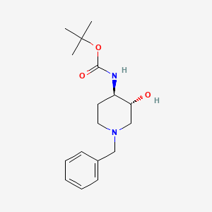 molecular formula C17H26N2O3 B3372451 (3R,4R)-(1-Benzyl-3-hydroxy-piperidin-4-yl)-carbamic acid tert-butyl ester CAS No. 907544-22-3