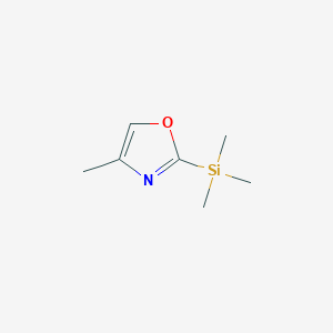 molecular formula C7H13NOSi B3372456 4-Methyl-2-trimethylsilanyl-oxazole CAS No. 90892-93-6