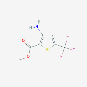 molecular formula C7H6F3NO2S B3372458 Methyl 3-amino-5-(trifluoromethyl)thiophene-2-carboxylate CAS No. 90908-42-2