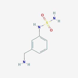 molecular formula C7H11N3O2S B3372474 N-[3-(aminomethyl)phenyl]sulfamide CAS No. 918810-57-8