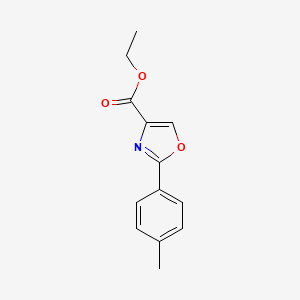 molecular formula C13H13NO3 B3372499 2-P-Tolyl-oxazole-4-carboxylic acid ethyl ester CAS No. 92029-41-9