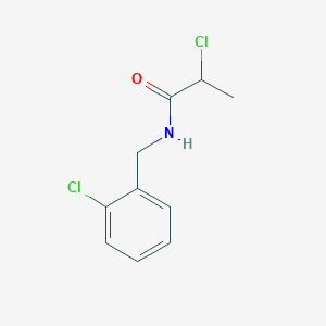 molecular formula C10H11Cl2NO B3372524 2-chloro-N-[(2-chlorophenyl)methyl]propanamide CAS No. 923163-06-8