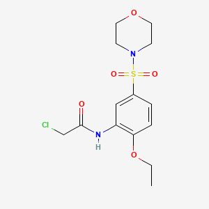 molecular formula C14H19ClN2O5S B3372580 2-chloro-N-[2-ethoxy-5-(morpholine-4-sulfonyl)phenyl]acetamide CAS No. 923831-59-8